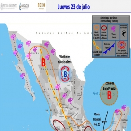 Clima hoy para Cancún y Quintana Roo 23 de julio de 2020