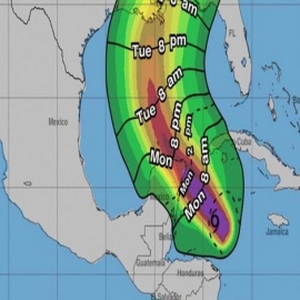 Cancún: Alerta Naranja para el norte de Q. Roo ante la cercanía de la tormenta tropical Zeta