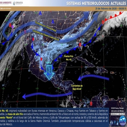 El frente frío No. 40 influenciará a Quintana Roo este viernes