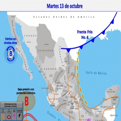 Clima hoy para Cancún y Quintana Roo 13 de octubre de 2020