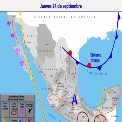 Clima hoy para Cancún y Quintana Roo 24 de septiembre de 2020