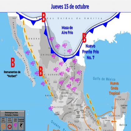 Clima hoy para Cancún y Quintana Roo 15 de octubre de 2020
