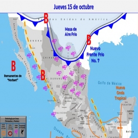Clima hoy para Cancún y Quintana Roo 15 de octubre de 2020