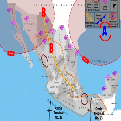 Clima hoy para Cancún y Quintana Roo 30 de julio de 2020