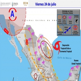 Clima hoy para Cancún y Quintana Roo 24 de julio de 2020