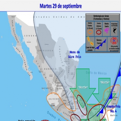 Clima hoy para Cancún y Quintana Roo 29 de septiembre de 2020