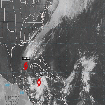 Tormenta tropical 'Delta' se forma y sigue el paso a 'Gamma'