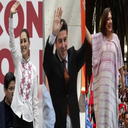 Sheinbaum, Xóchitl Gálvez y Samuel García arrancan precampañas: así llegan