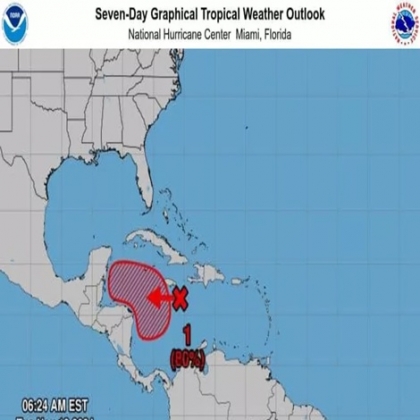 Aumenta al 80% probabilidad ciclónica de zona baja presión en el Caribe