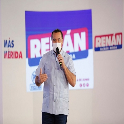 Vamos a trabajar por darle un mejor futuro a los niños, niñas y mujeres de toda Mérida: Renán Barrera